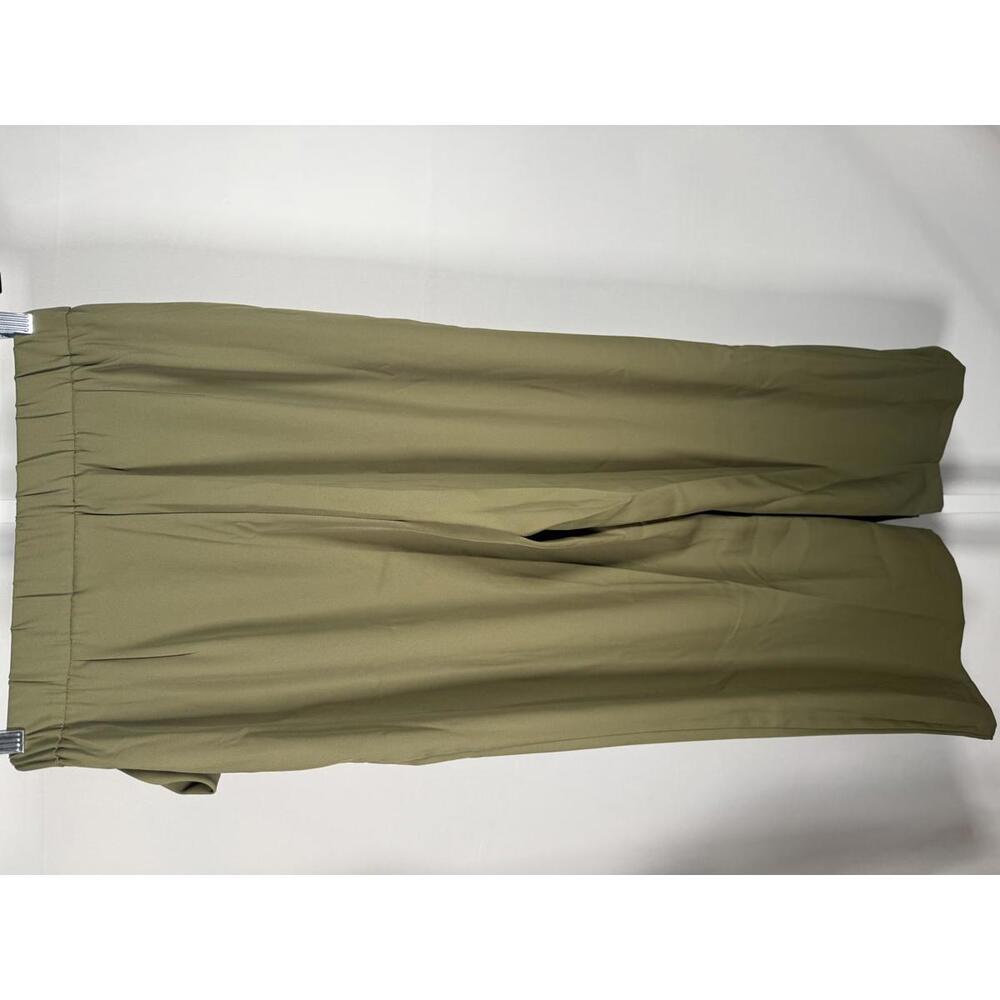NWT Halara High Waisted Tie Side Wide Leg Work Pants Burnt Olive Size Large - Picture 9 of 16